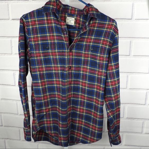 J. Crew Other - J. Crew XS flannel shirt men’s navy red green